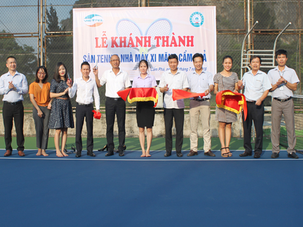 Công ty Cổ phần Xi măng Cẩm Phả hoàn thành sửa chữa sân tennis